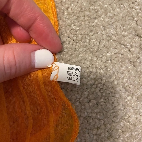 𝅺THIN Orange Scarf - Picture 7 of 9